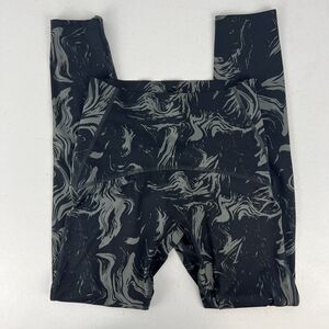 Gymshark Womens Waist Support Leggings Black Print Sz Small High Waist Rare